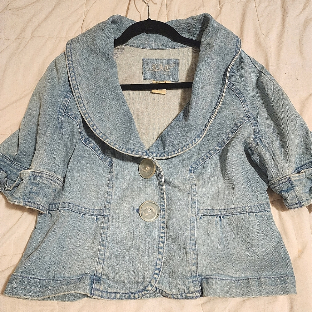 LAL Jean Jacket Blazer - Size Large NWOT